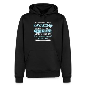 Kayak - Sweat à capuche Premium bio Homme - noir - Devant - Nico (187cm)