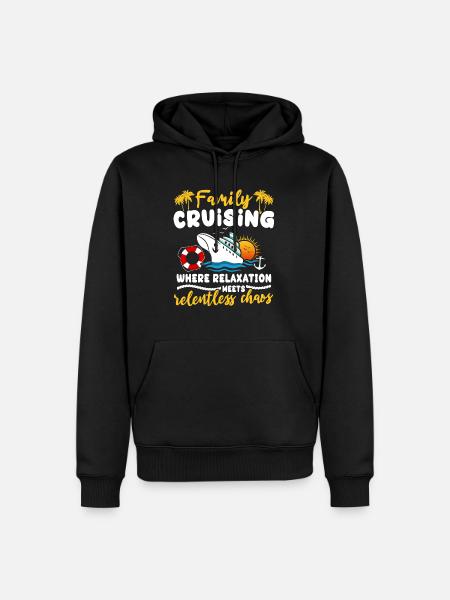 Krydstogt - Herre Premium økologisk hoodie - sort
