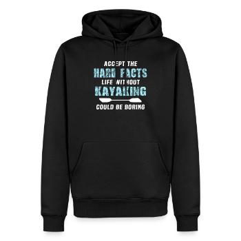 Kayak - Sweat à capuche Premium bio Homme - noir - Devant - Nico (187cm)