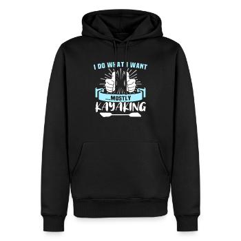 Kayak - Sweat à capuche Premium bio Homme - noir - Devant - Nico (187cm)