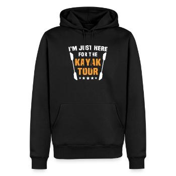 Kayak - Sweat à capuche Premium bio Homme - noir - Devant - Nico (187cm)