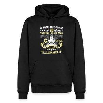 Gartenbahn 30. Geburtstag Garten Eisenbahn Spur G - Männer Premium Bio Hoodie - Schwarz - Vorne - Nico (187cm)