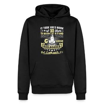 Gartenbahn 35. Geburtstag Garten Eisenbahn Spur G - Männer Premium Bio Hoodie - Schwarz - Vorne - Nico (187cm)