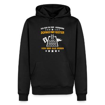 Schwimmmeister Bademeister - Männer Premium Bio Hoodie - Schwarz - Vorne - Nico (187cm)