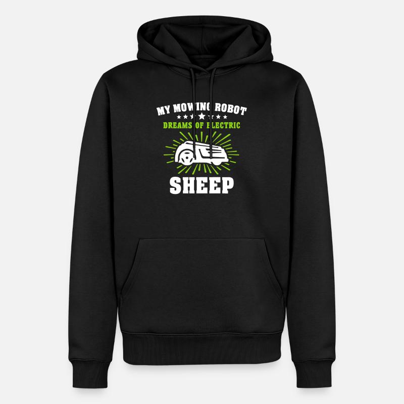 Mähroboter - Männer Premium Bio Hoodie - Schwarz