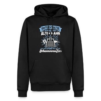 Schwimmmeister Bademeister - Männer Premium Bio Hoodie - Schwarz - Vorne - Nico (187cm)