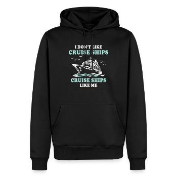 Croisière en bateau de croisière - Sweat à capuche Premium bio Homme - noir - Devant - Nico (187cm)