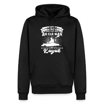 Kayaking - Männer Premium Bio Hoodie - Schwarz - Vorne - Nico (187cm)