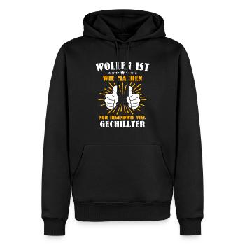 Machen Wollen - Männer Premium Bio Hoodie - Schwarz - Vorne - Nico (187cm)