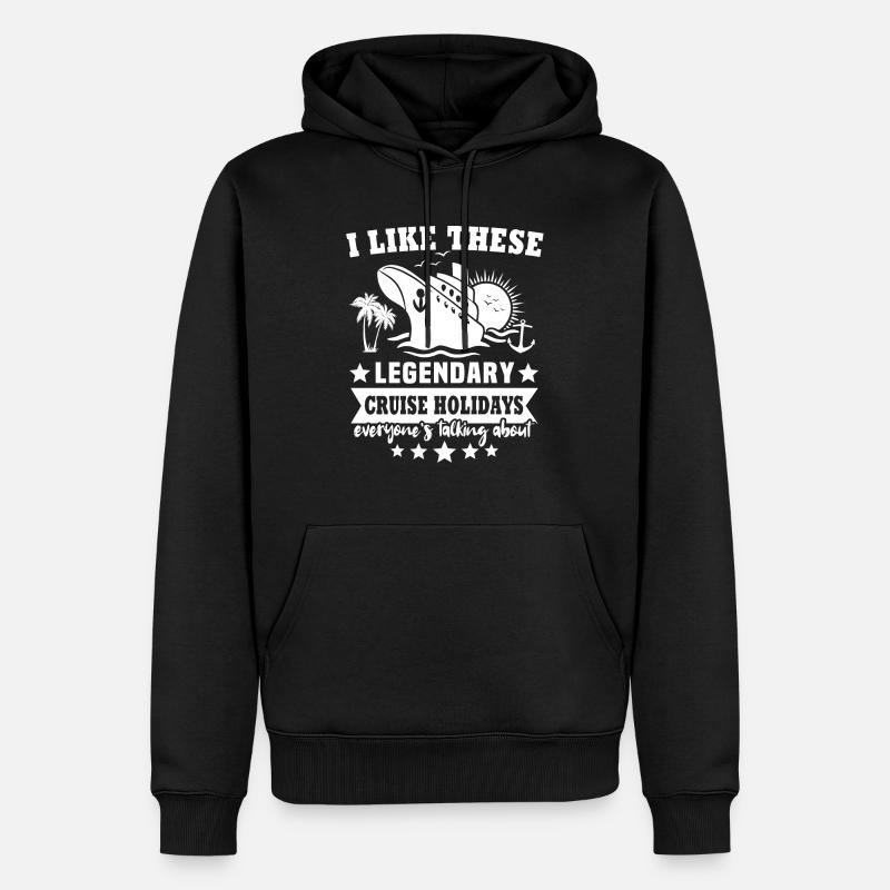 Vacances en croisière - Sweat à capuche Premium bio Homme - noir