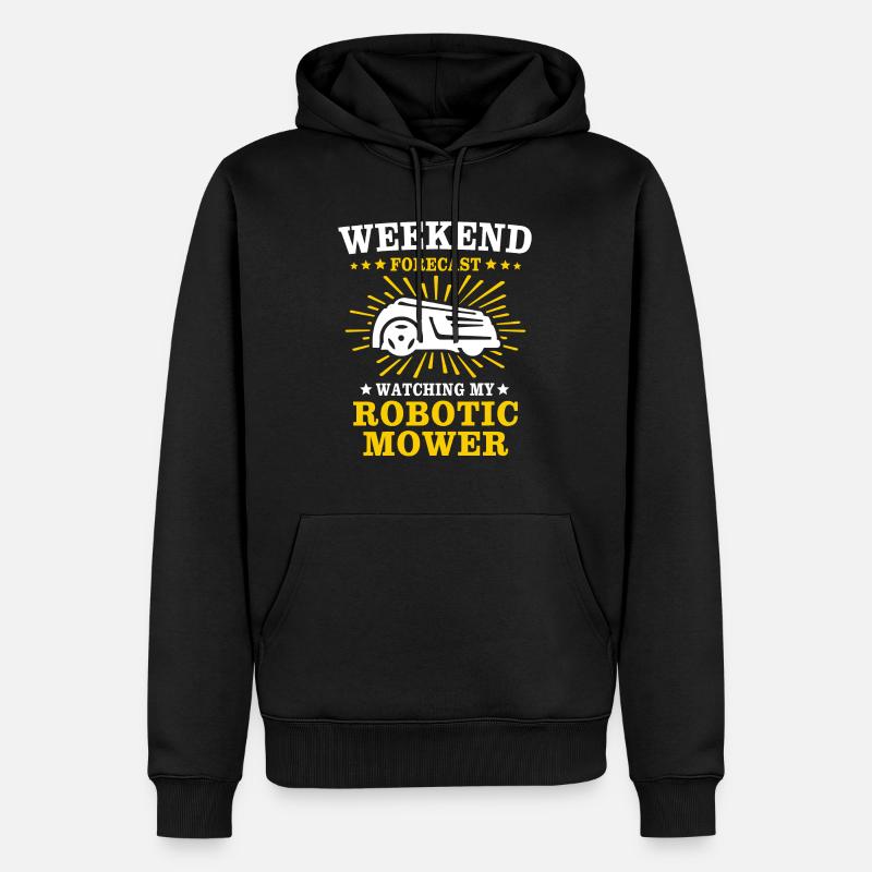 Mähroboter - Männer Premium Bio Hoodie - Schwarz