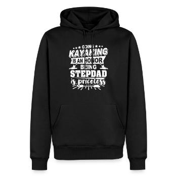 Kayak Stiefpapa Kayaking - Männer Premium Bio Hoodie - Schwarz - Vorne - Nico (187cm)