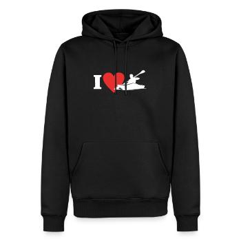 Kayaking I Love Kayak - Männer Premium Bio Hoodie - Schwarz - Vorne - Nico (187cm)