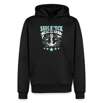 Saugatuck (Michigan) - Sweat à capuche Premium bio Homme - noir - Devant - Nico (187cm)
