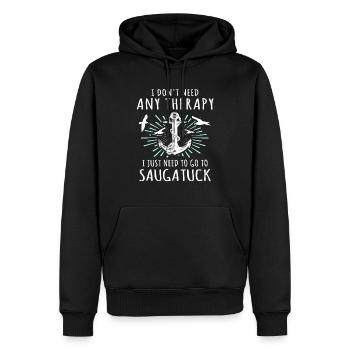 Souvenir Saugatuck - Sweat à capuche Premium bio Homme - noir - Devant - Nico (187cm)