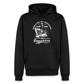 Baggerfuehrer Opa Baggerfahrer - Männer Premium Bio Hoodie - Schwarz - Vorne - Nico (187cm)