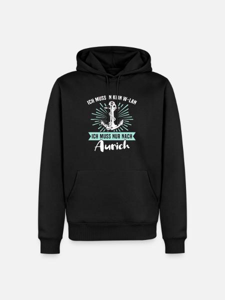 Aurich Sprüche - Männer Premium Bio Hoodie - Schwarz