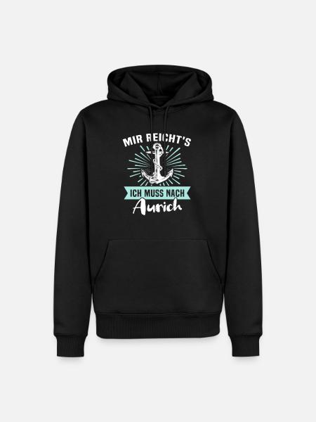 Aurich Sprüche - Männer Premium Bio Hoodie - Schwarz