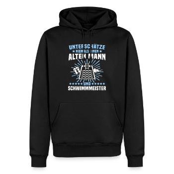 Schwimmmeister - Männer Premium Bio Hoodie - Schwarz - Vorne - Nico (187cm)