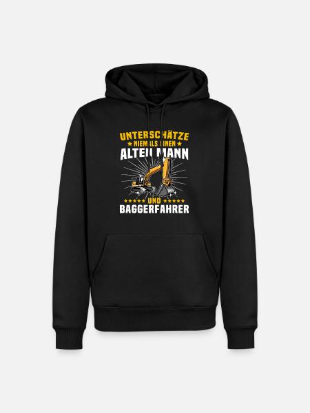 Baggerführer Baggerfahrer - Männer Premium Bio Hoodie - Schwarz