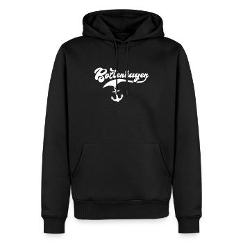 Boltenhagen Sprüche - Männer Premium Bio Hoodie - Schwarz - Vorne - Nico (187cm)