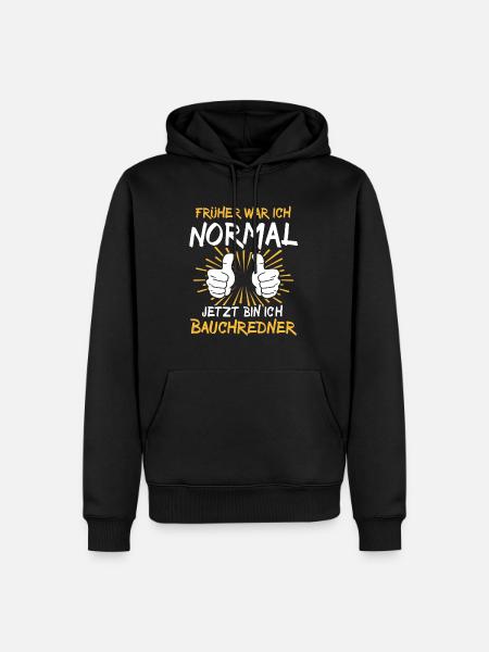 Bauchredner Spruch - Männer Premium Bio Hoodie - Schwarz