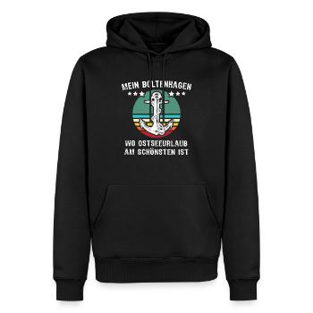 Boltenhagen Urlaub - Männer Premium Bio Hoodie - Schwarz - Vorne - Nico (187cm)