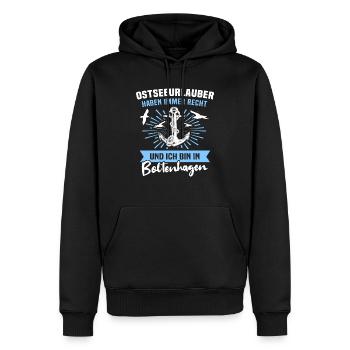 Boltenhagen Urlaub - Männer Premium Bio Hoodie - Schwarz - Vorne - Nico (187cm)