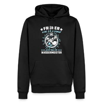 Wassermeister Sprüche - Männer Premium Bio Hoodie - Schwarz - Vorne - Nico (187cm)