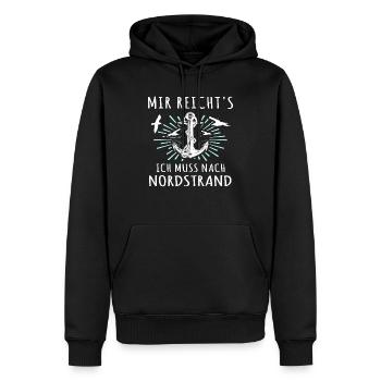 Nordstrand Sprüche - Männer Premium Bio Hoodie - Schwarz - Vorne - Nico (187cm)