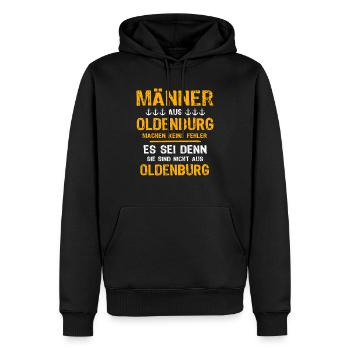 Oldenburg Mann Oldenburger Männer - Männer Premium Bio Hoodie - Schwarz - Vorne - Nico (187cm)