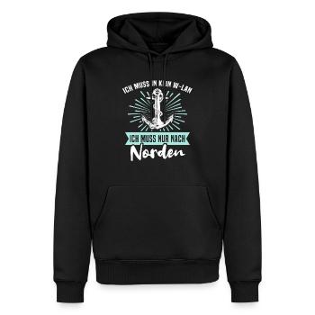 Norden Urlaub Nordener - Männer Premium Bio Hoodie - Schwarz - Vorne - Nico (187cm)