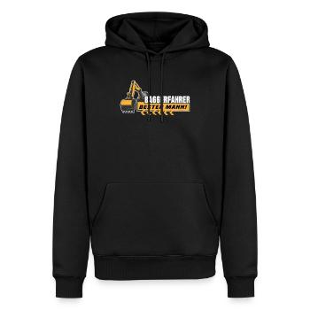 Baggerführer Baggerfahrer - Männer Premium Bio Hoodie - Schwarz - Vorne - Nico (187cm)