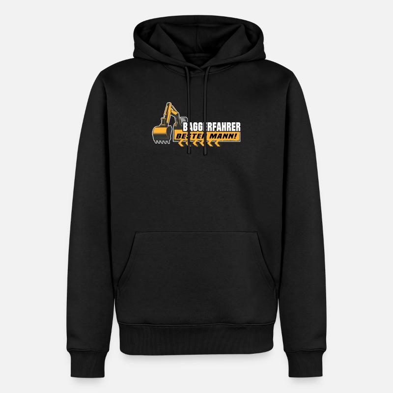 Baggerführer Baggerfahrer - Männer Premium Bio Hoodie - Schwarz
