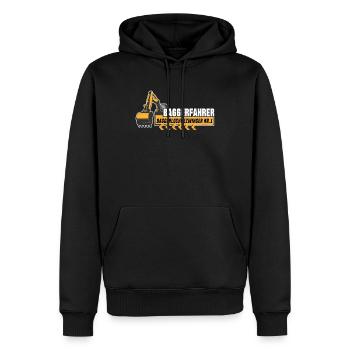 Baggerführer - Männer Premium Bio Hoodie - Schwarz - Vorne - Nico (187cm)