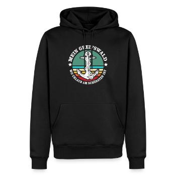 Greifswald Urlaub - Männer Premium Bio Hoodie - Schwarz - Vorne - Nico (187cm)