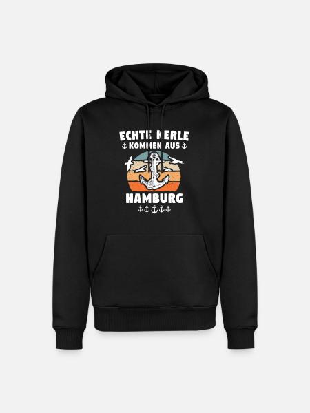Hambourg Hamburger - Sweat à capuche Premium bio Homme - noir