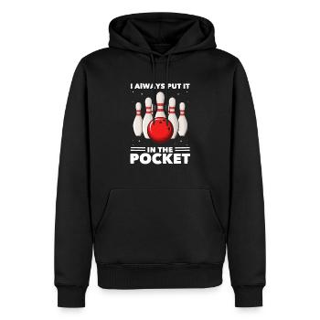Bowling Ball - Männer Premium Bio Hoodie - Schwarz - Vorne - Nico (187cm)