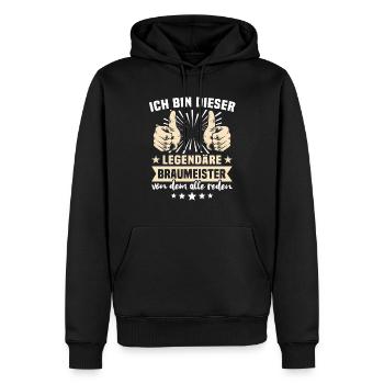 Braumeister Sprüche - Männer Premium Bio Hoodie - Schwarz - Vorne - Nico (187cm)
