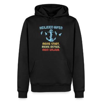 Heiligenhafen Ostsee Sprüche - Männer Premium Bio Hoodie - Schwarz - Vorne - Nico (187cm)