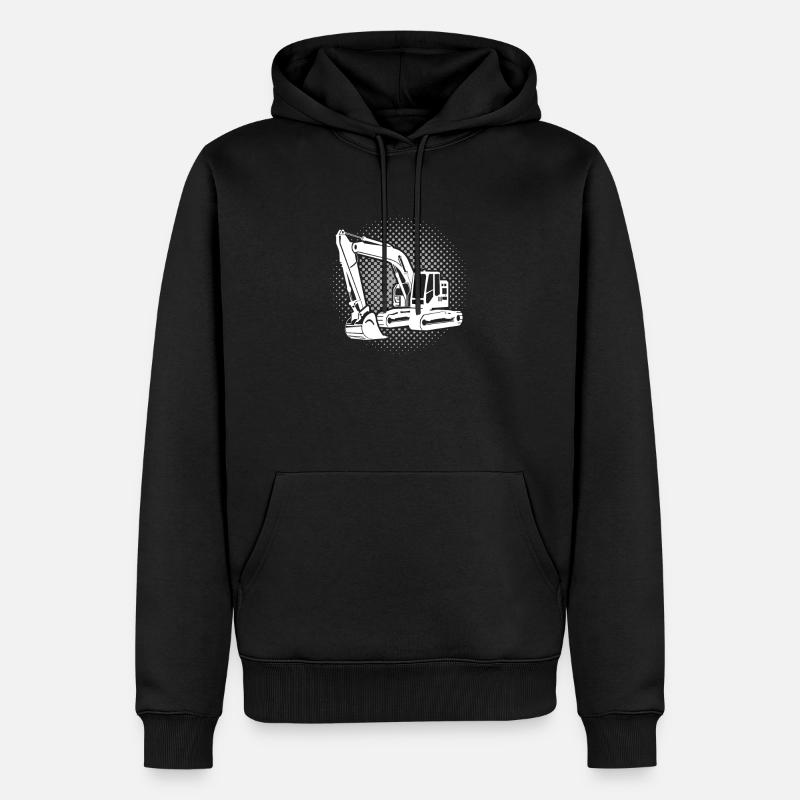 Baggerfuehrer Bagger - Männer Premium Bio Hoodie - Schwarz