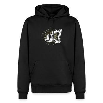 Bagger Baggerfahrer - Männer Premium Bio Hoodie - Schwarz - Vorne - Nico (187cm)