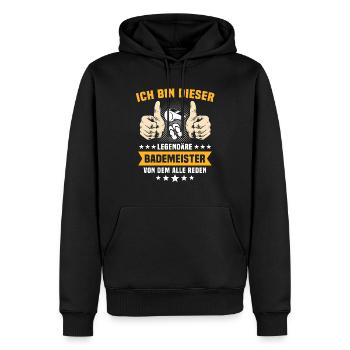Bademeister Schwimmmeister - Männer Premium Bio Hoodie - Schwarz - Vorne - Nico (187cm)