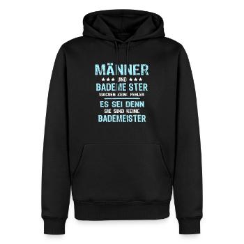 Schwimmmeister - Männer Premium Bio Hoodie - Schwarz - Vorne - Nico (187cm)