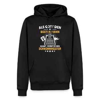 Schwimmmeister - Männer Premium Bio Hoodie - Schwarz - Vorne - Nico (187cm)