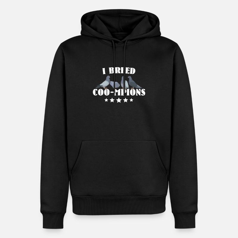 Colombophiles Élevage de pigeons - Sweat à capuche Premium bio Homme - noir