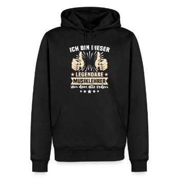 Musiklehrer Sprüche - Männer Premium Bio Hoodie - Schwarz - Vorne - Nico (187cm)