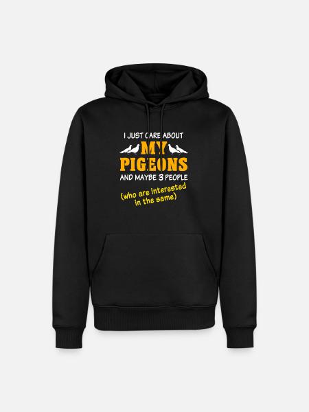 Tauben Taubenliebhaber Taubenzucht - Männer Premium Bio Hoodie - Schwarz