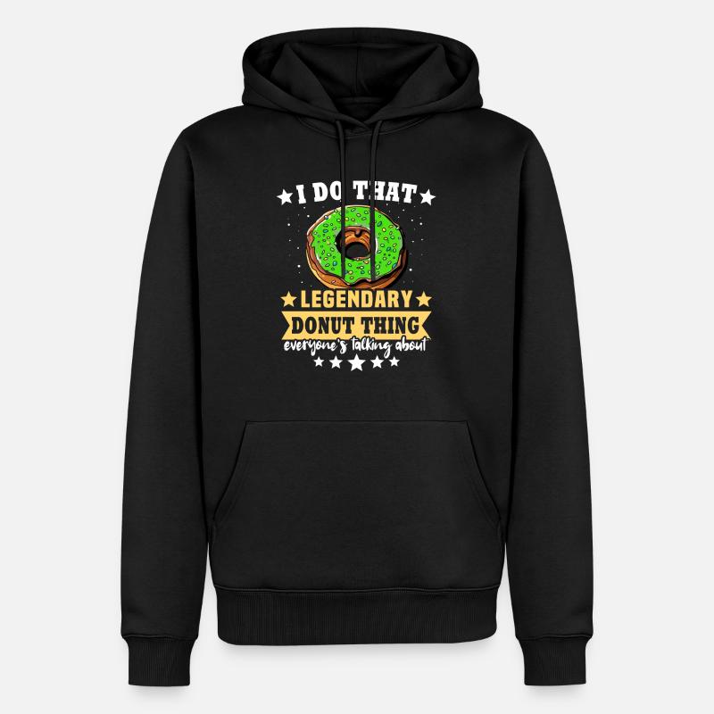 Donut Love Doughnut Donut Lover - Sweat à capuche Premium bio Homme - noir