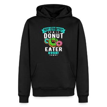 Donut Liebe Donutliebhaber - Männer Premium Bio Hoodie - Schwarz - Vorne - Nico (187cm)